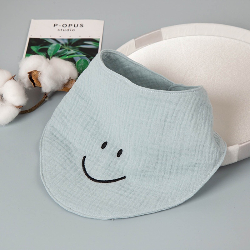 Yếm Ăn Cotton Mềm Mại Có Nút Bấm Tiện Dụng Cho Bé