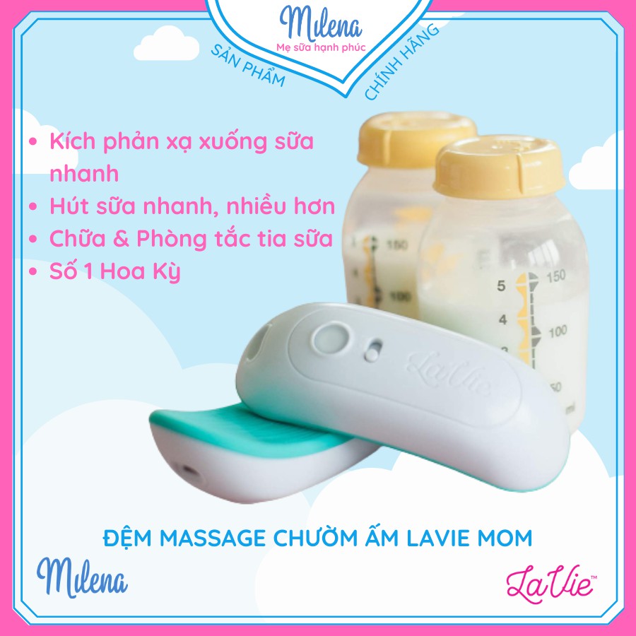 Máy Massage Chườm Ấm Kích Sữa Lavie Nhanh Phản Xạ Xuống Sữa Hút Nhanh Hơn Nhiều Hơn Ngừa Tắc Tia Sữa  FDA Hoa Kỳ (2 cái)