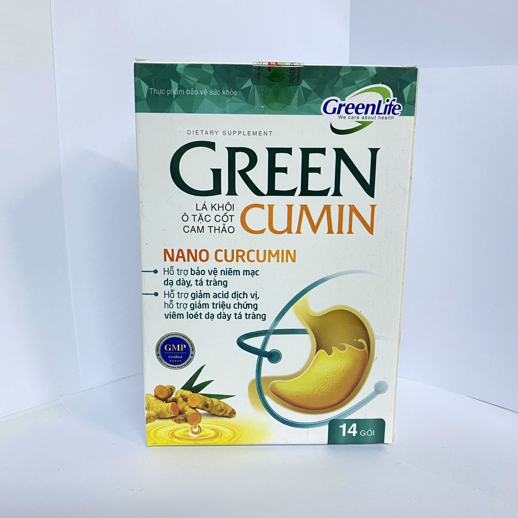 GREEN CUMIN ( nano curcumin hỗ trợ điều trị viên loét dạ dầy, tá tràng, trào ngược thực quản)