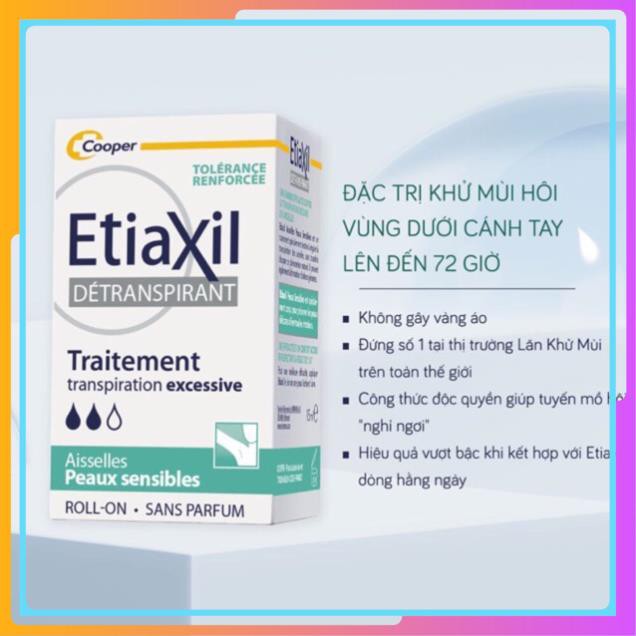 Lăn Khử Mùi Ngăn Mồ Hôi Hiệu Quả Etiaxil 15ml FREESHIP TOÀN QUỐC 【K】