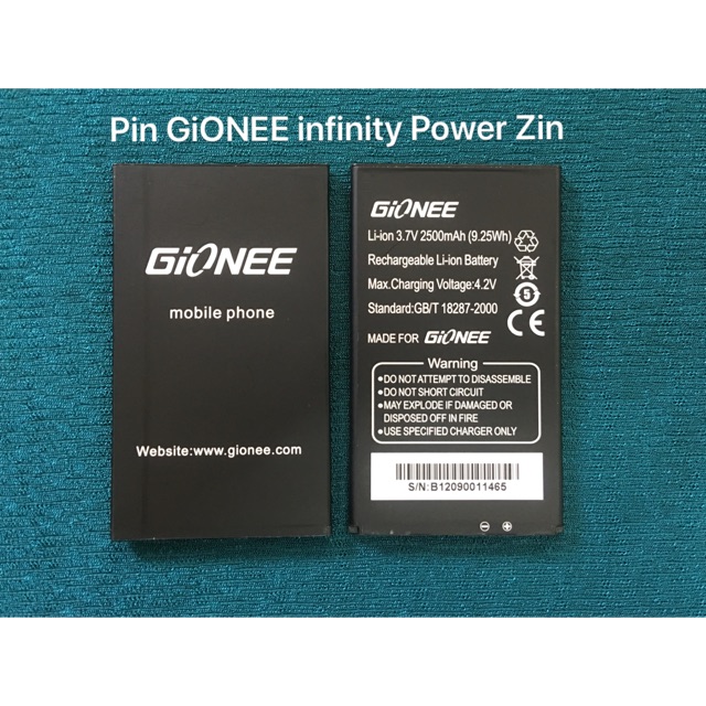 Pin GiONEE infinity Power Zin mới 100%