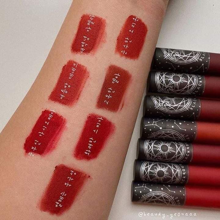 SON kem LÌ BLACK ROUGE Cream Matt Rouge Color Chart