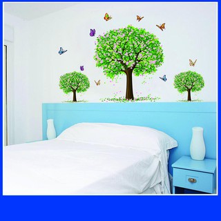 (HCM) Decal dán tường 3 cây xanh - decalhcm