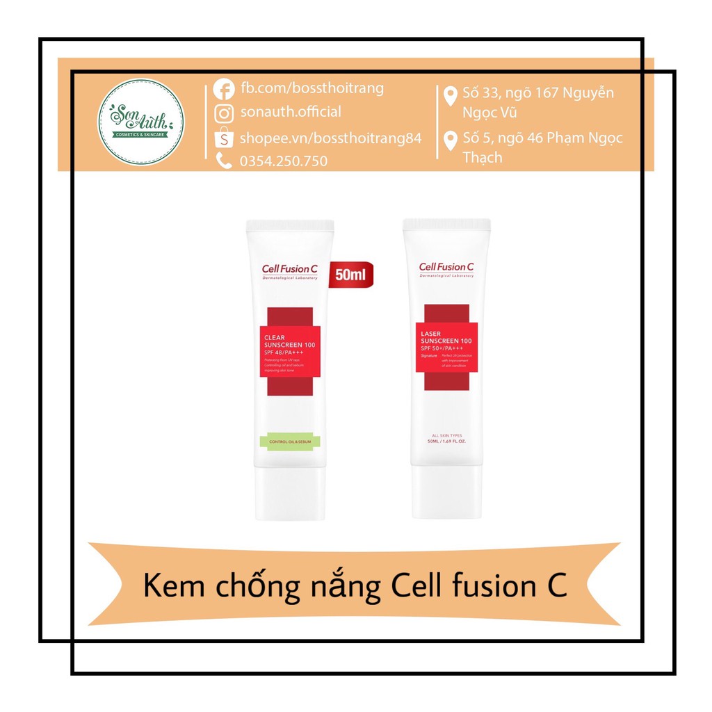 Kem chống nắng Cell Fusion C Laser Suncreen 100 SPF50+/PA+++