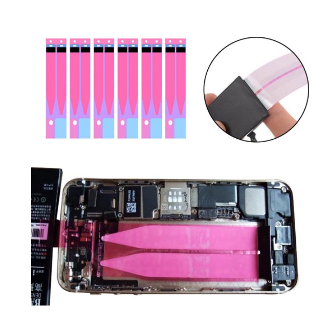 Bộ 2 Miếng Dán Pin Hình Sói Cho Iphone 4 4s 5 5s 5c Se 6 6s 6 Plus 7 8 Plus X