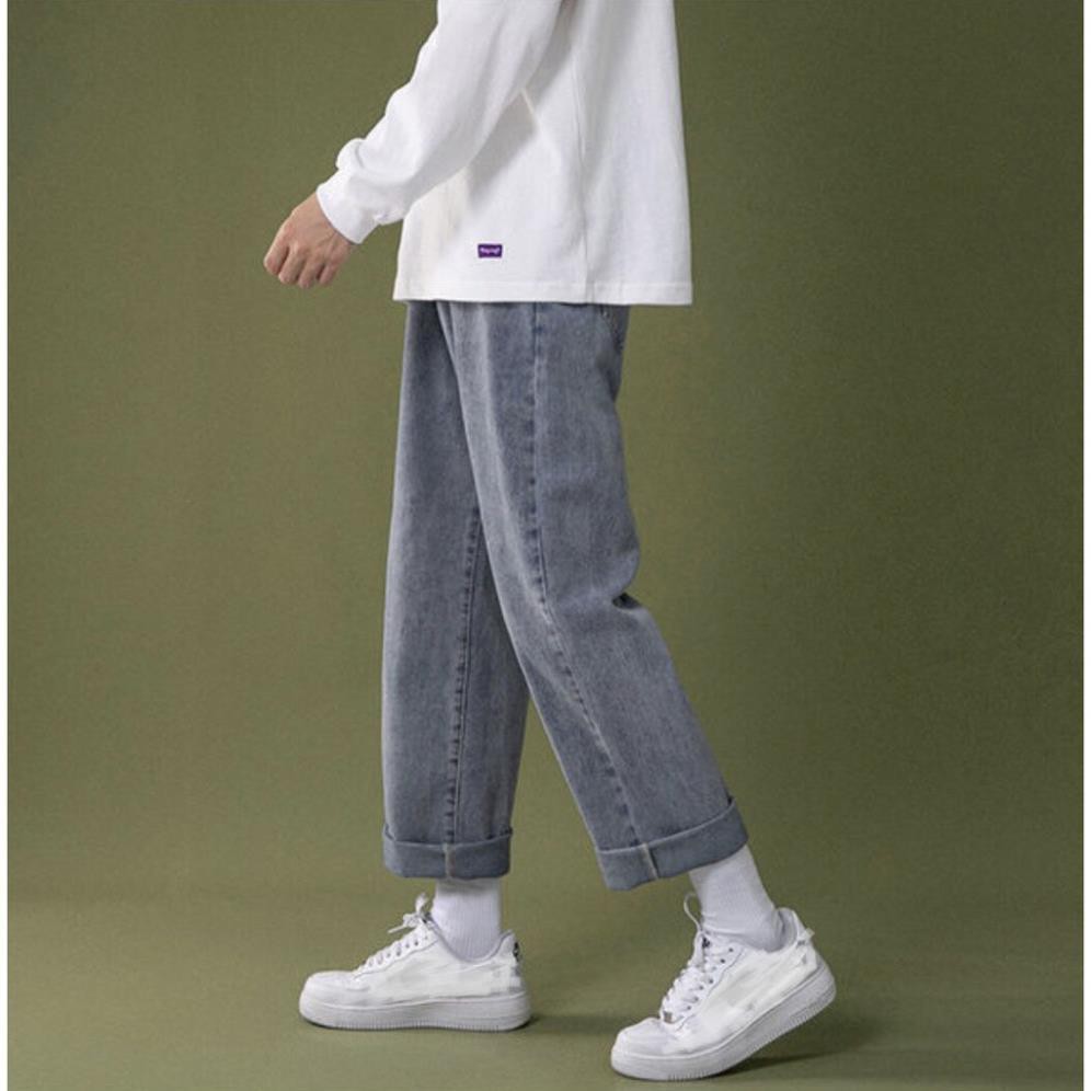 [RẺ] Quần baggy ống rộng - Quần jean nam jean trơn basic dễ phối đồ | BigBuy360 - bigbuy360.vn