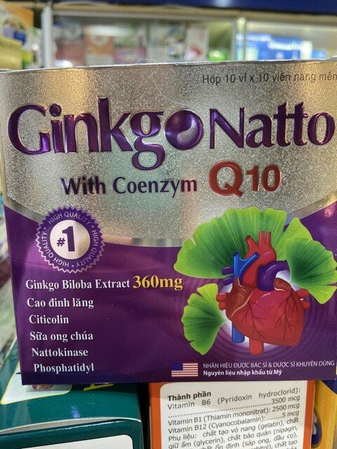 Viên bổ não Ginkgo Natto With Coenzym Q10 - SỐ 1 (hộp 100 viên)