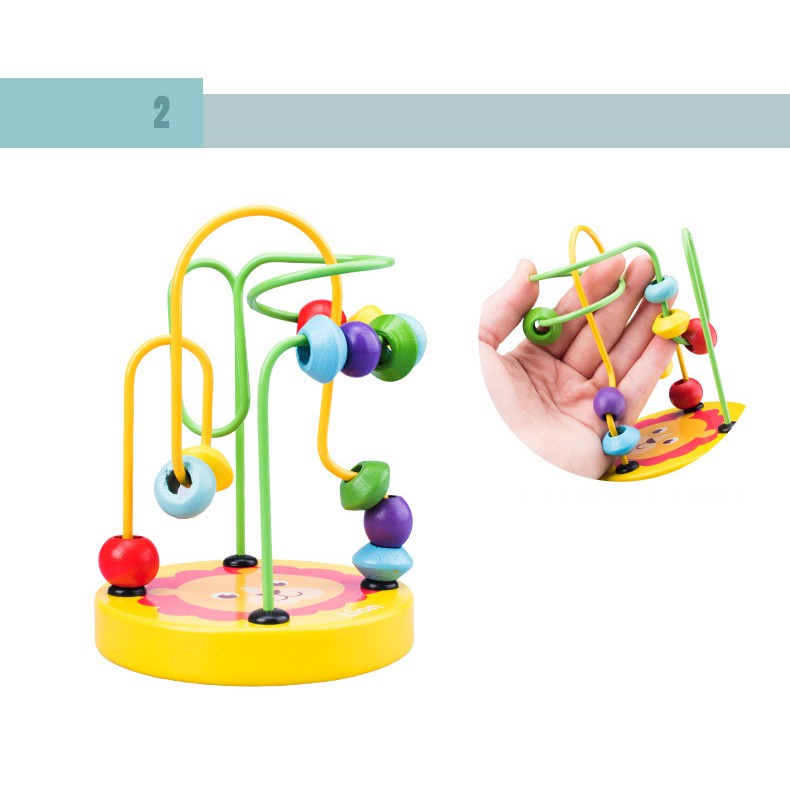 Đồ chơi luồn hạt gỗ mê cung luyện tay mắt cho bé (chọn ngẫu nhiên)