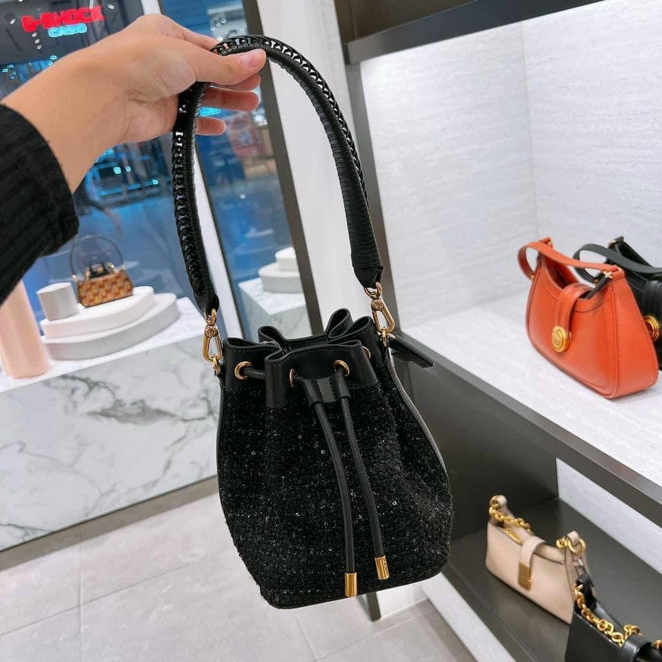 túi xách tay + đeo chéo ck2-10840452 size 21 cm màu đen