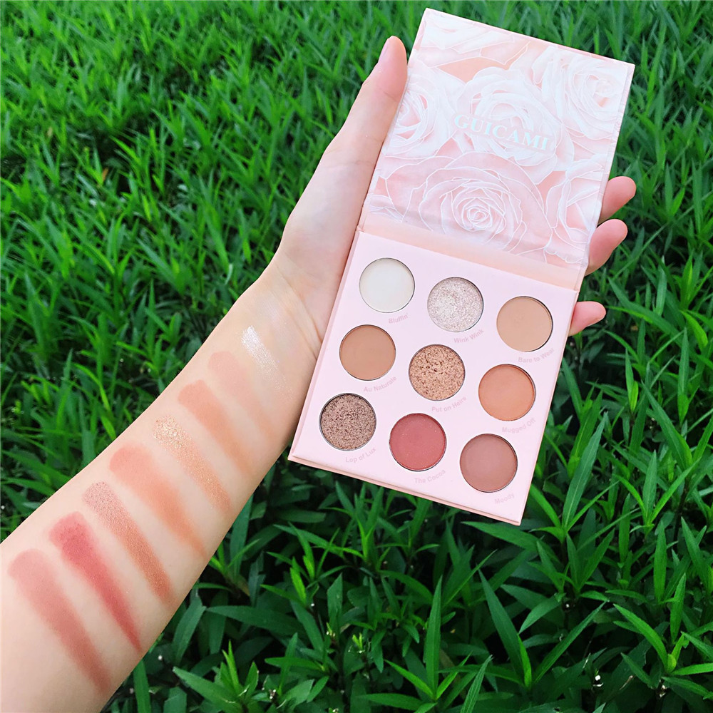 GUICAMI (Hàng Mới Về) Bảng Phấn Mắt Qipin 9 Màu Hoa Anh Đào Lấp Lánh Chống Thấm Nước | BigBuy360 - bigbuy360.vn