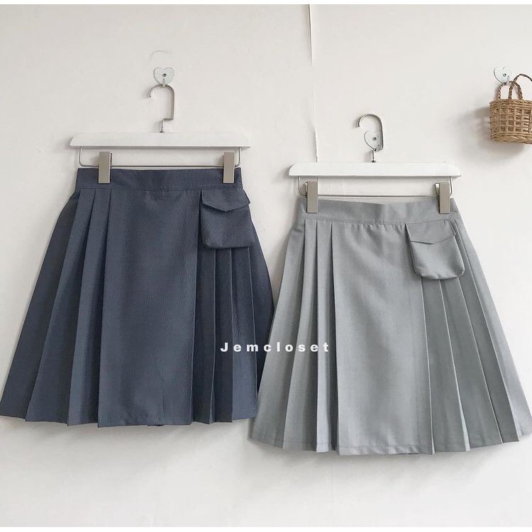 Chân váy xếp li túi trước BIBON - 3308  ( Jem Closet )