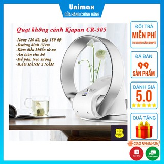 Quạt không cánh Kjapan CR-305B ❤️FREESHIP❤️ để bàn treo tường kèm điều khiển từ xa- Quạt để bàn an toàn cho bé