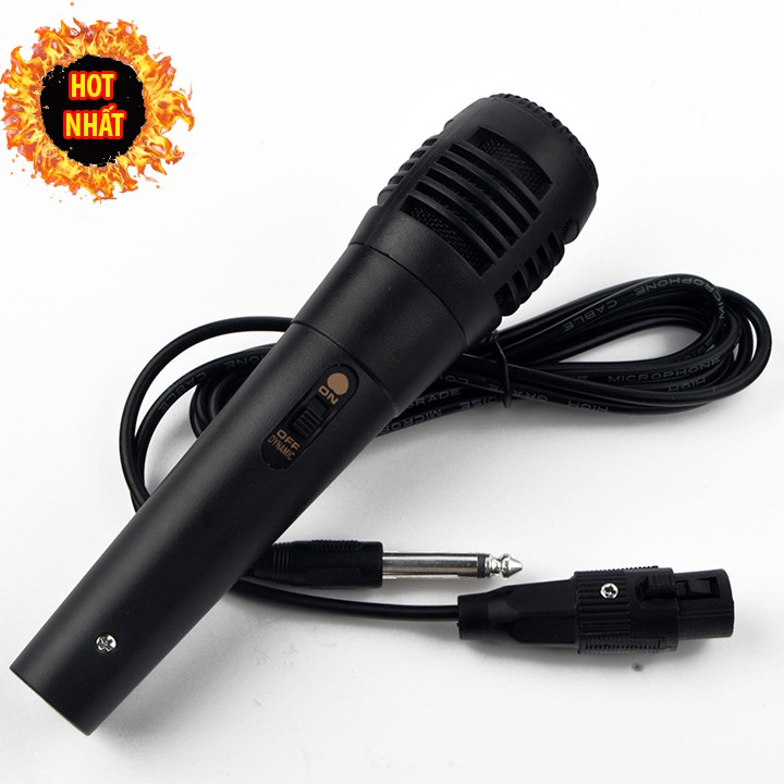 Micro có dây jack 6.5 🔴Freeship🔴 Micro karaoke dây dài 2m thu âm chống hú cực hay giá rẻ - BẢO HÀNH 1 ĐỔI 1