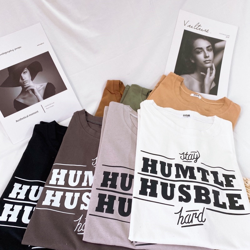 Áo phông 3158, áo thun studio1996 form rộng chất cotton in hình HUM