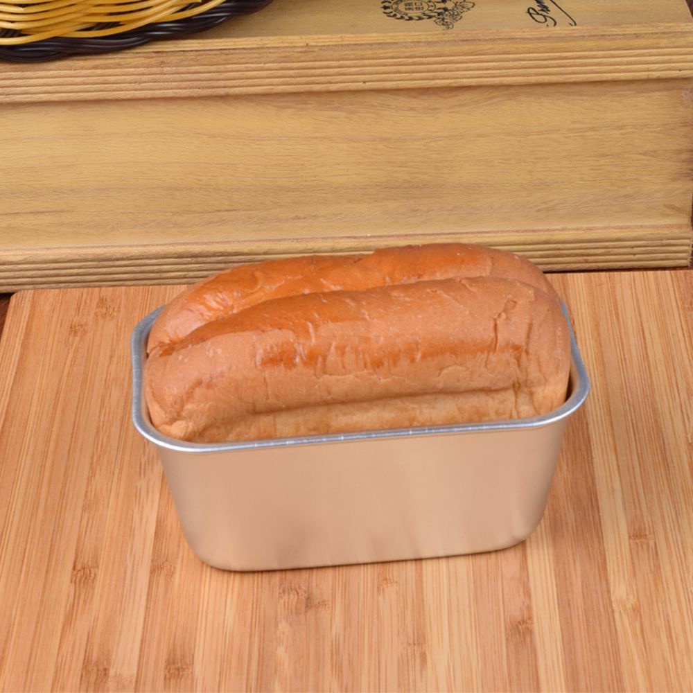 Khuôn làm bánh mì Mini hình chữ nhật bằng hợp kim nhôm chống dính tiện dụng cho nhà bếp