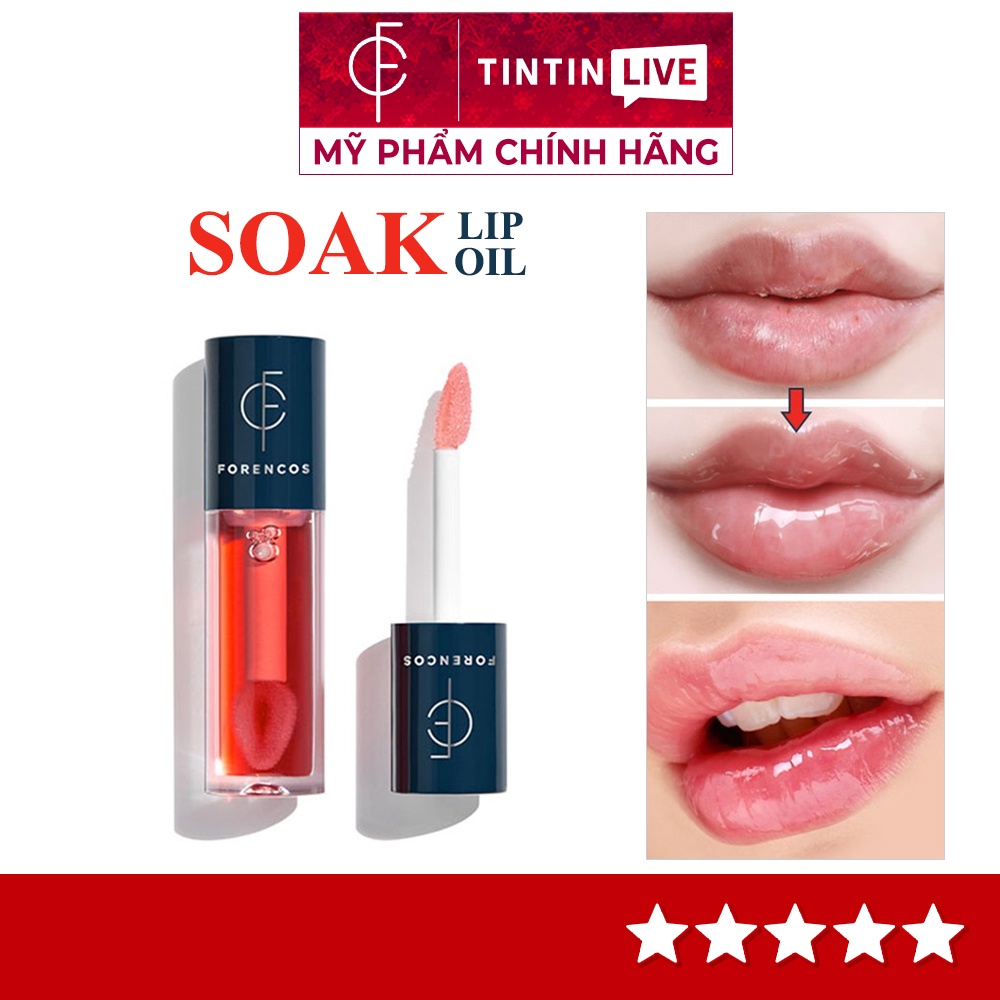 Son dưỡng bóng FORENCOS SOAK LIP OIL chính hãng Hàn Quốc