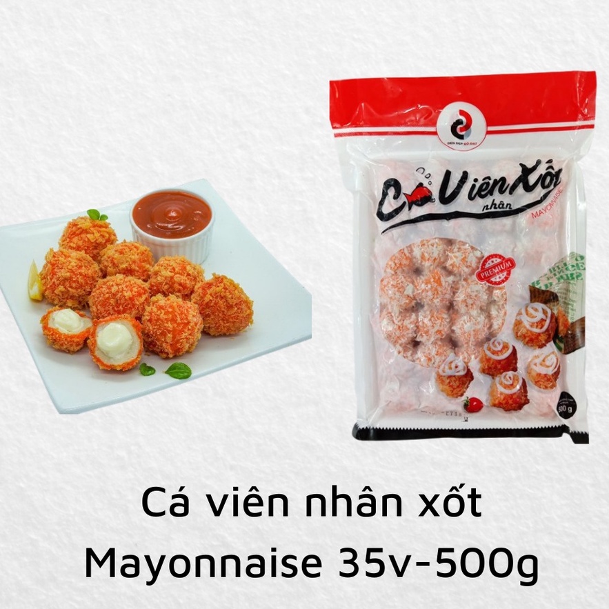 Cá viên xốt Mayonnaise 35v-500g (ĐEN ĐỎ)
