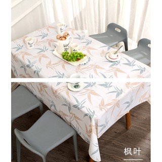 Tablecloth net red small fresh dining table anti-scalding rectangular coffee table waterproof desk tablecloth disposable PVC waterproof cloth