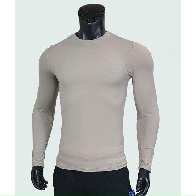 Áo thun nam tay dài. Giữ nhiệt thể thao nam co giãn, giữ ấm 6 màu cá tính full size 45kg - 80kg