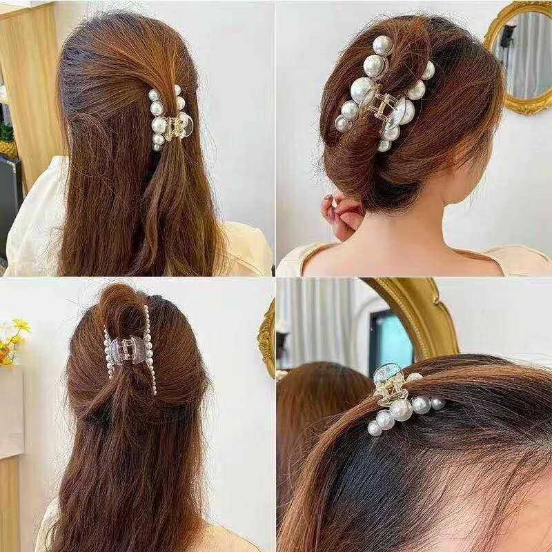 MVP1356 Set 7 kẹp tóc nữ đính hạt trai phong cách Hàn Quốc