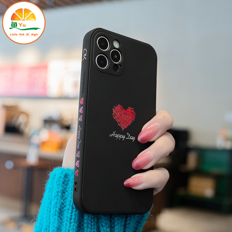 Ốp Lưng Mềm In Hình Trái Tim Đơn Giản Cho Iphone 12 Pro Max 11 Pro Max I7 Xsmax Xr Se2020 Xs 7plus 8plus 6plus | BigBuy360 - bigbuy360.vn