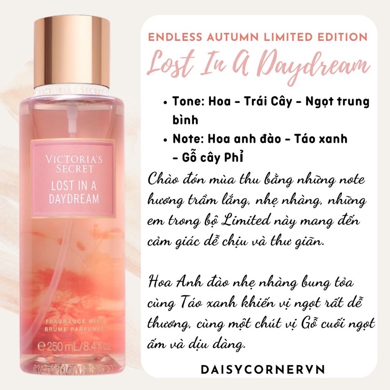 [🇺🇸Bill Mỹ] Endless Autumn Limited Edition | Xịt thơm Body Mist Victoria’s Secret |Harvest Moon Gaze |Lost In A Daydream | BigBuy360 - bigbuy360.vn