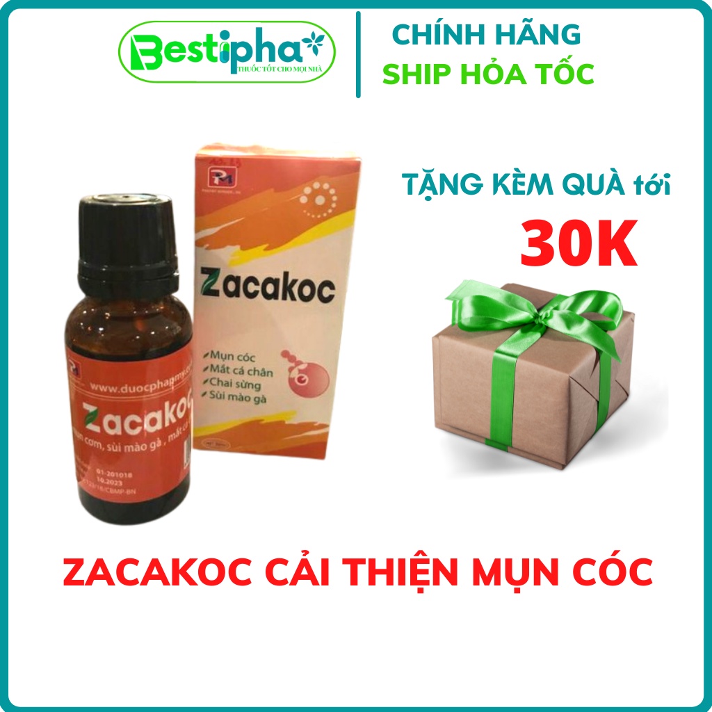 Zacakoc cải thiện tình trạng mụn cóc, chai sừng, sùi mào gà Lọ 20ml