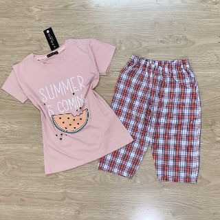 Bộ mặc nhà cotton dưa hấu