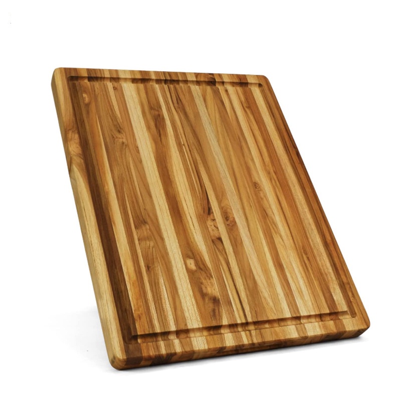Thớt gỗ teak hình vuông kích thước 45 cm dày 32mm - Thớt gỗ hàng xuất khẩu châu Âu đảm bảo an toàn sức khỏe