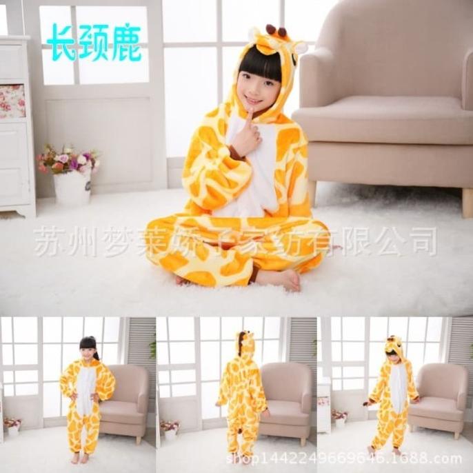 Đồ Ngủ Liền Cosplay Hươu Cao Cổ Dễ Thương Cho Bé|Đồng phục|Bộ Quần Áo