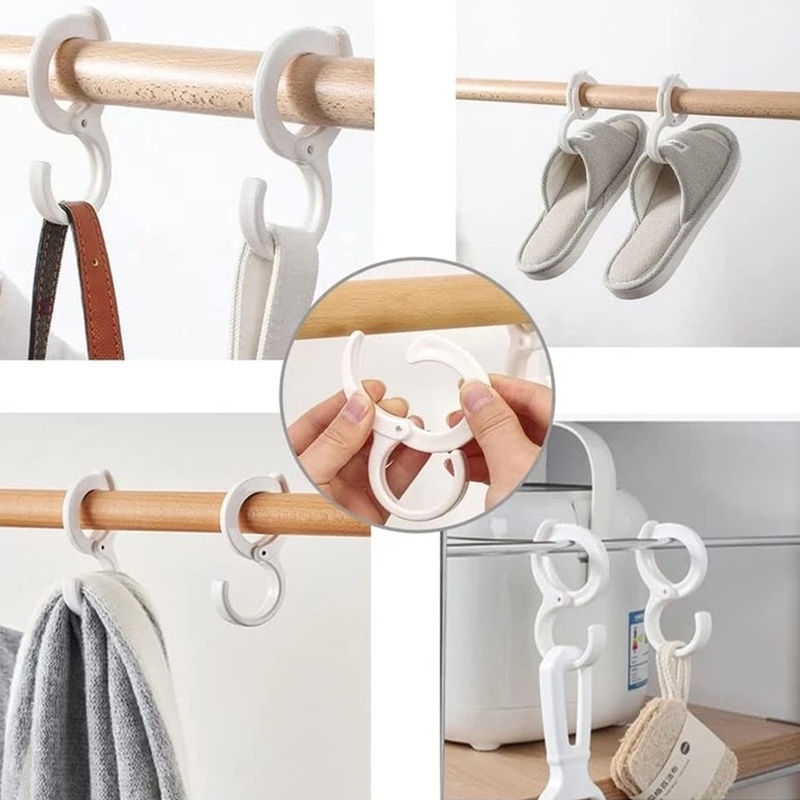 1 Giá Đỡ Thẻ Hình Chữ S Bằng Nhựa Chống Gió Gắn Tủ Quần Áo Nón Nón Cà Vạt