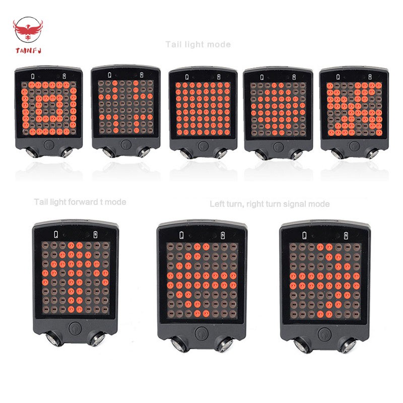 Đèn Led Tín Hiệu Phía Sau Xe Đạp Tmnfj 64 Led Kèm Remote Điều Khiển