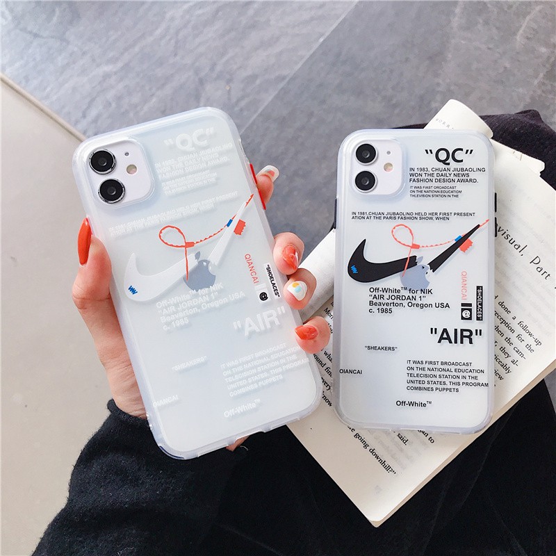 Famous Fashion Joint Brand Nikc Transparent Case IPhone 7 8 Plus SE 2020 Couples Phone Cover IPhone 12 pro max 12Mini Lens protection Popular Soft Casing IPhone 11 Pro Max X XR XS MAX