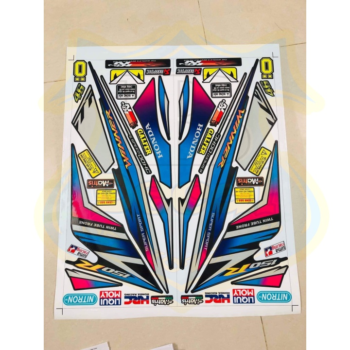 ( Quí khách vui lòng mang ra tiệm cho thợ dán ) Tem winner R đen