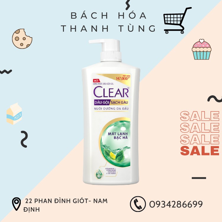 Dầu gội Clear 630gr