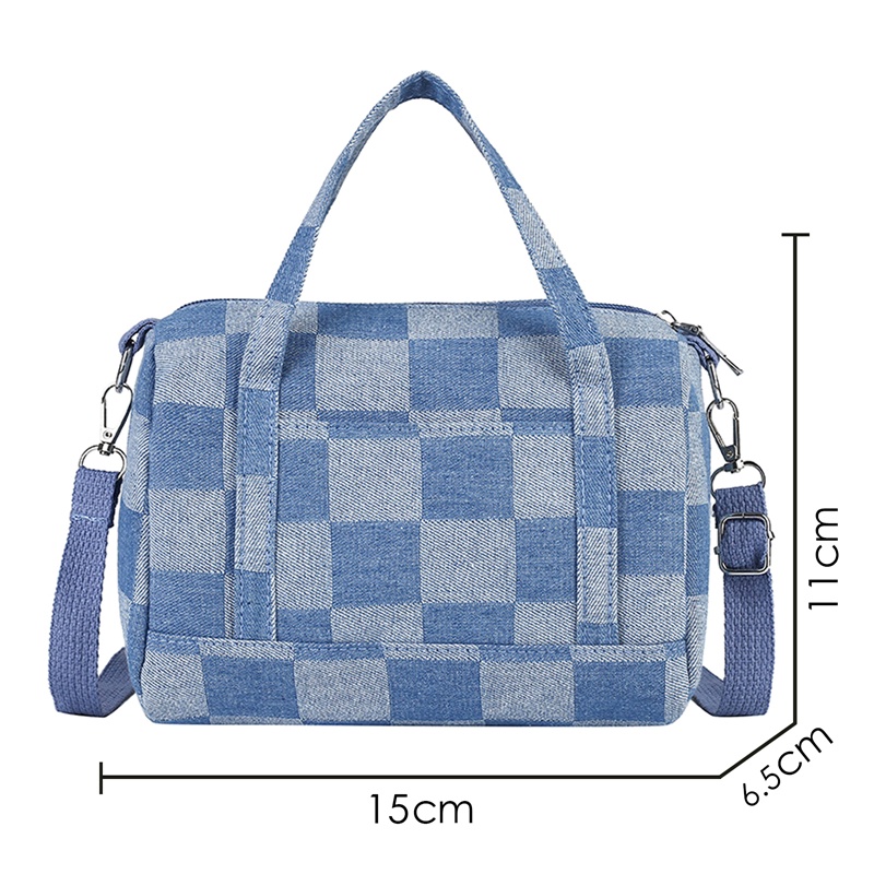 Túi Xách Nữ Vải Jean In Hình Thời Trang Hàn Quốc