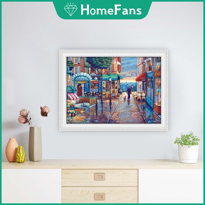 Bộ Tranh Đính Đá 5D Tự Làm 40X30cm Hình Phong Cảnh Độc Đáo