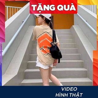 Áo thun in tay lỡ nữ freesize phông form rộng dáng Unisex - Ulzzang mặc cặp, nhóm, lớp LOGO 5THEWAY