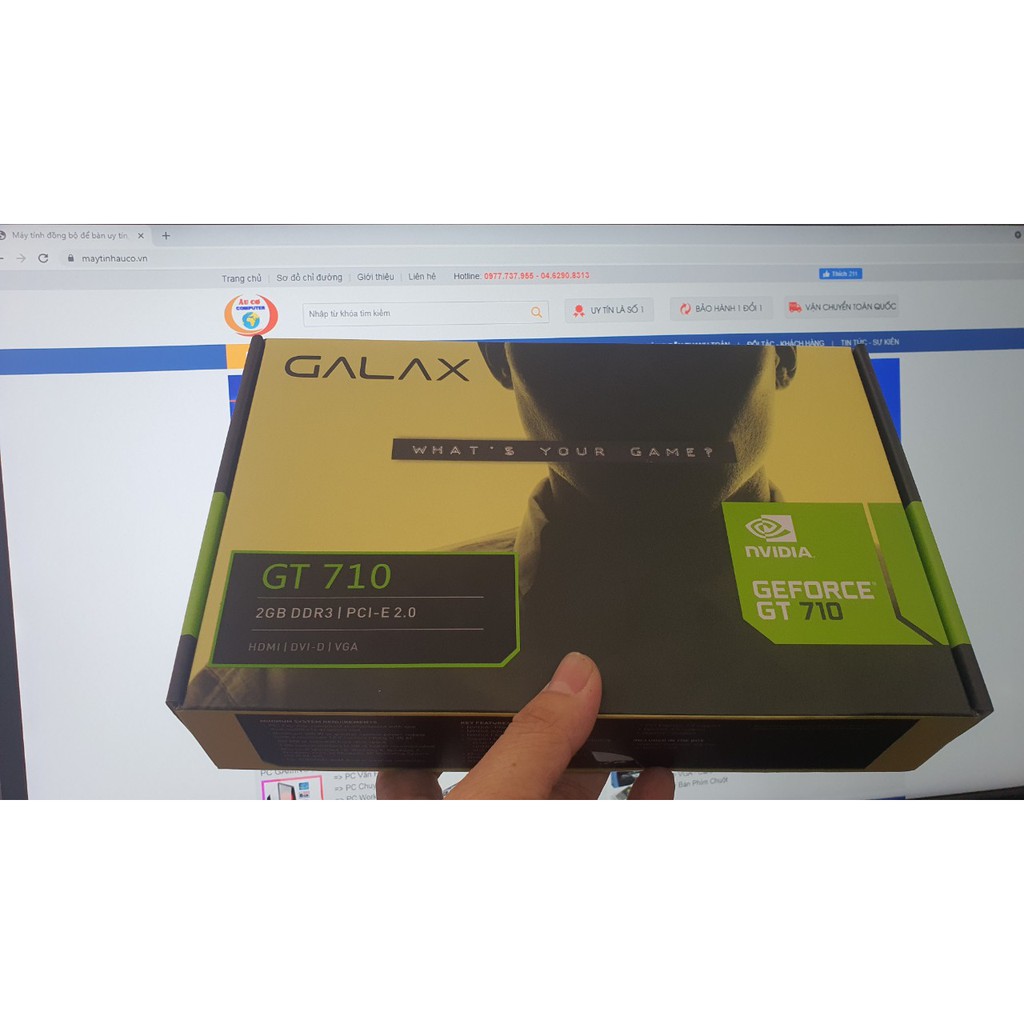 VGA - Card màn hình GALAX GeForce GT 710 2G/DDR3,Chuyên Game , Lắp cho máy tính đồng bộ,Chính- Hãng Bảo Hành 03 Năm