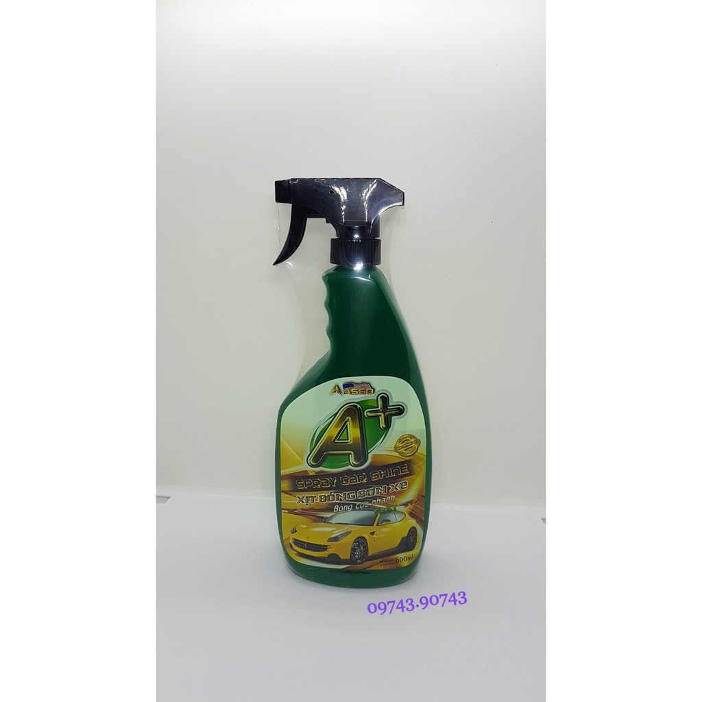 Chai Xịt Bóng Sơn Nhanh ASSO A+ Spray Car Shine 600ml