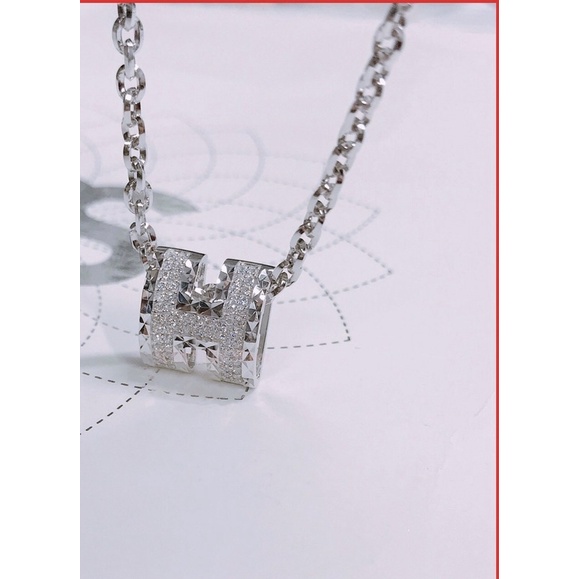 Mặt dây chuyền chữ H đẹp bạc chuẩn sắc nét