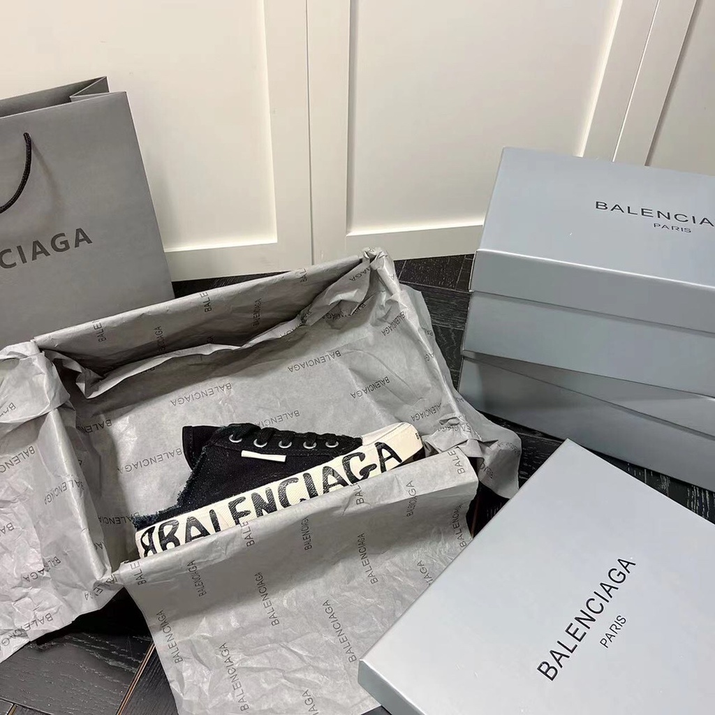 Giày Balenciag 3D Phiên Bản 35-42 Cổ Thấp Màu Đen Thời Trang Cho Nam Và Nữ