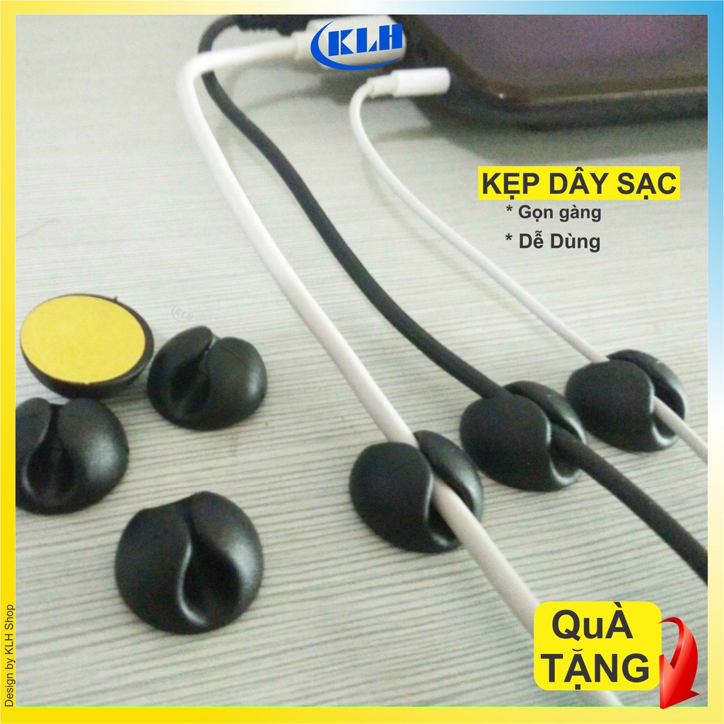 Kẹp giữ cáp sạc, dây điện, dây bàn phím chuột gọn gàng không bị rối dây KLH Shop