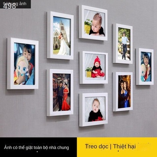 Phòng khách ảnh tường trang trí treo miễn phí đục lỗ trong studio khung 7 inch bố rửa