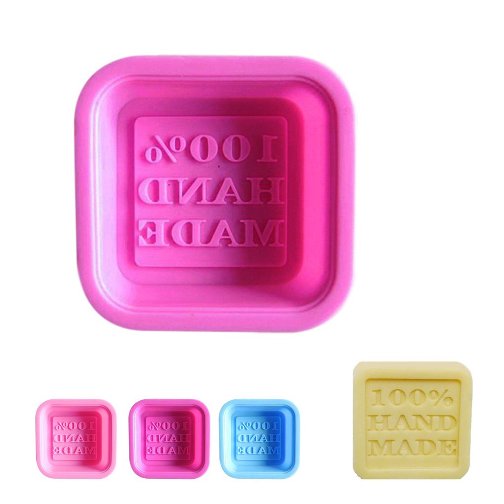 Khuôn nướng bánh hình xà phòng chữ &quot;hand made&quot;