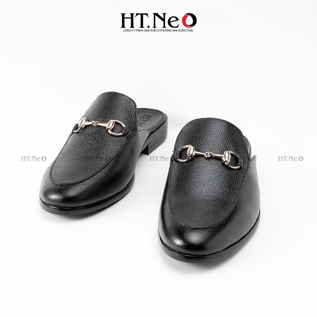 Giày sục nam - Sục nam da HT.NEO Da bò nguyên miếng, Đế phíp gỗ. THIẾT KẾ SANG TRỌNG, LỊCH LÃM, ĐẲNG CẤP PHÁI MẠNH