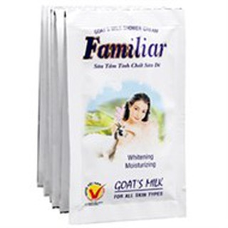 Sữa tắm trắng da Familiar Tinh chất sữa dê gói 5,5ml (12 gói)