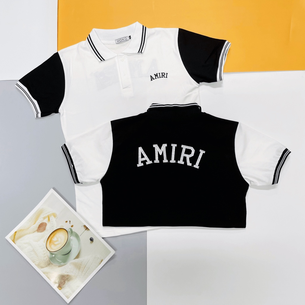 Áo Thun Nam Cổ Trụ Phối Màu Trắng Đen Chữ Dập Nổi Trước Sau Tôn Dáng Sang Trọng Cá Tính Lịch Lãm [NEW UNISEX]