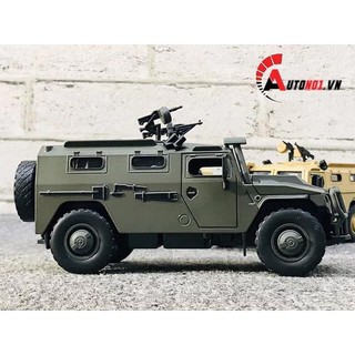 MÔ HÌNH XE QUÂN SỰ BỌC THÉP TIGER-M GREY 1:32 JACKIEKIM CÓ HỘP