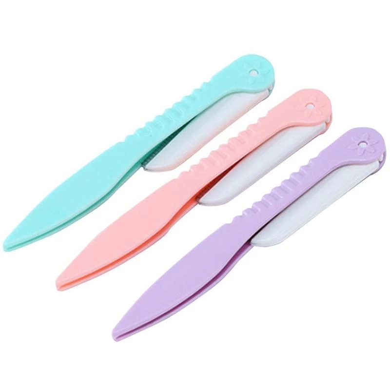 [Hàng mới về] Set 3 dao tỉa lông mày thiết kế gấp gọn làm đẹp tiện dụng cho nữ